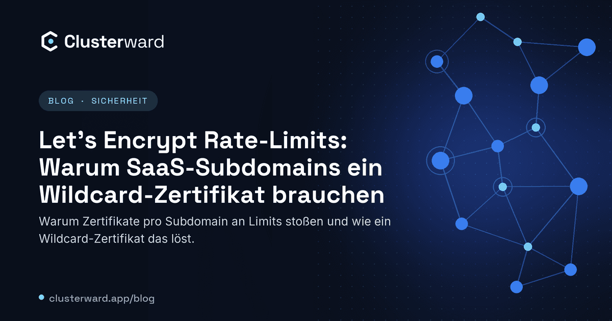 Titelbild: Let’s Encrypt Rate-Limits: Warum SaaS-Subdomains ein Wildcard-Zertifikat brauchen