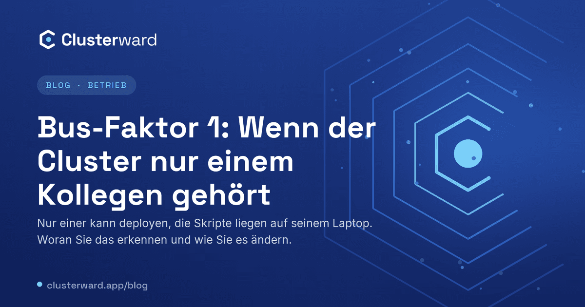 Titelbild: Bus-Faktor 1: Wenn der Cluster nur einem Kollegen gehört