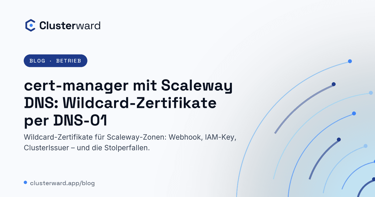 Titelbild: cert-manager mit Scaleway DNS: Wildcard-Zertifikate per DNS-01