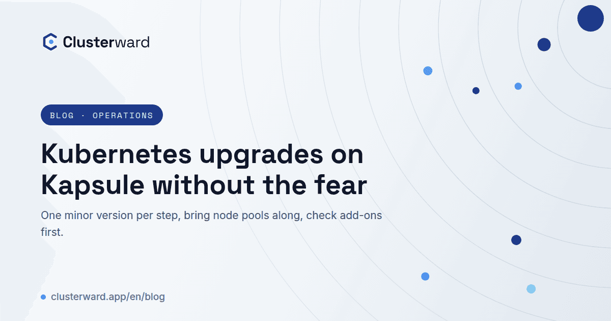 Cover image: Kubernetes upgrades on Kapsule without the fear