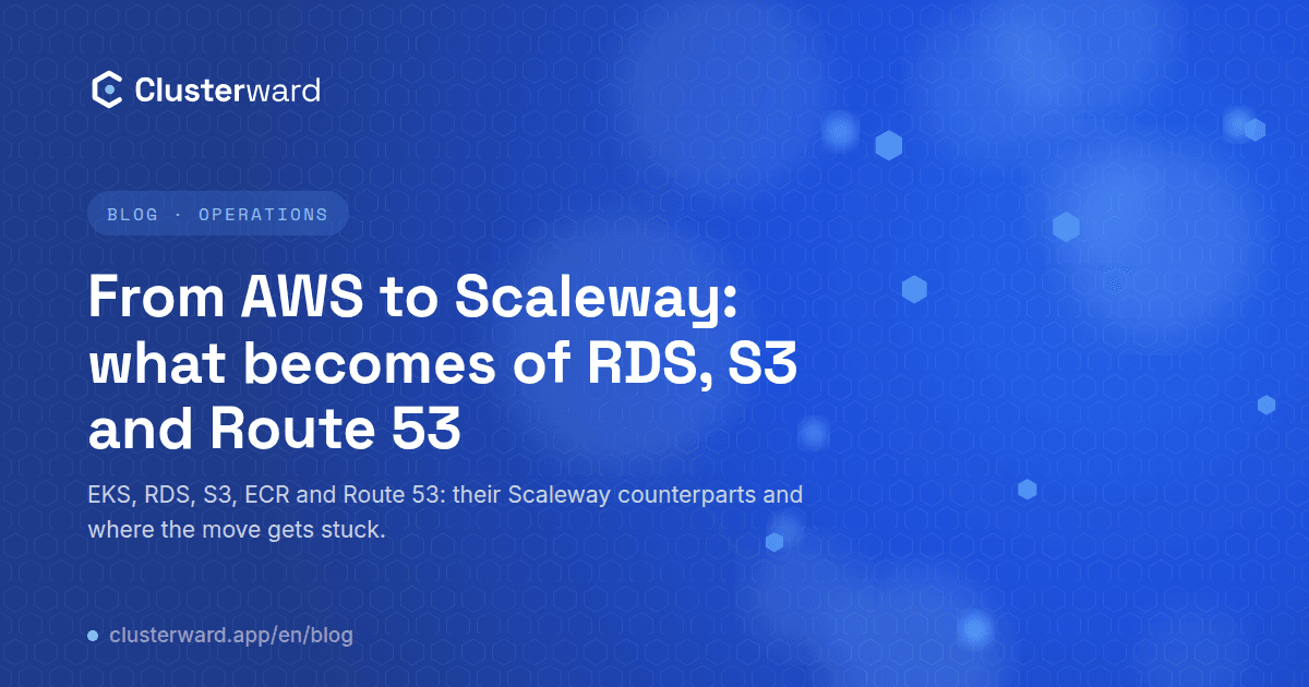 Cover image: From AWS to Scaleway: what becomes of RDS, S3 and Route 53