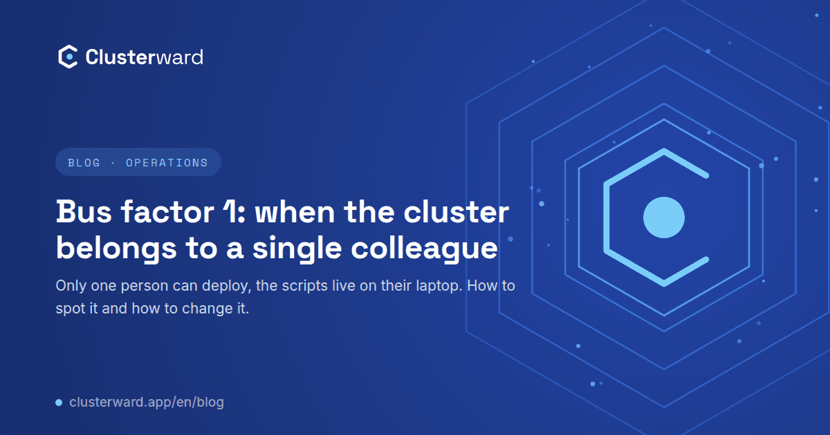 Cover image: Bus factor 1: when the cluster belongs to a single colleague
