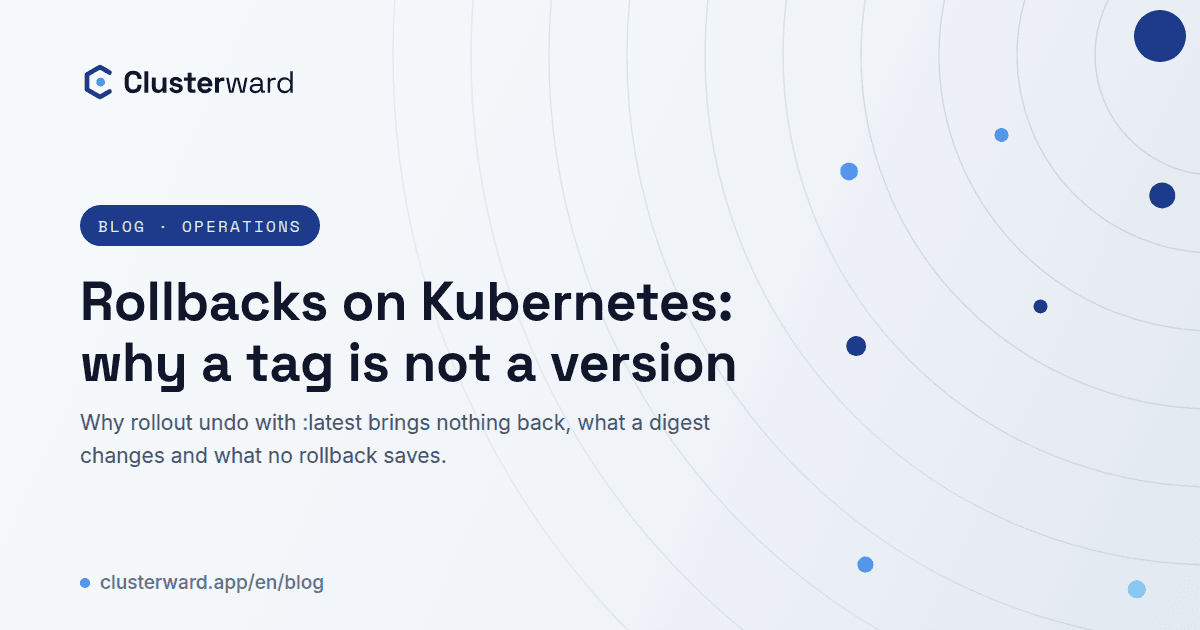 Cover image: Rollbacks on Kubernetes: why a tag is not a version