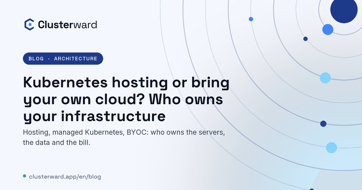 Cover image: Kubernetes hosting or bring your own cloud? Who owns your infrastructure