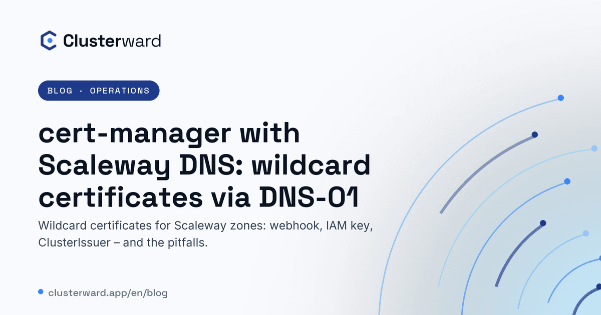 Cover image: cert-manager with Scaleway DNS: wildcard certificates via DNS-01