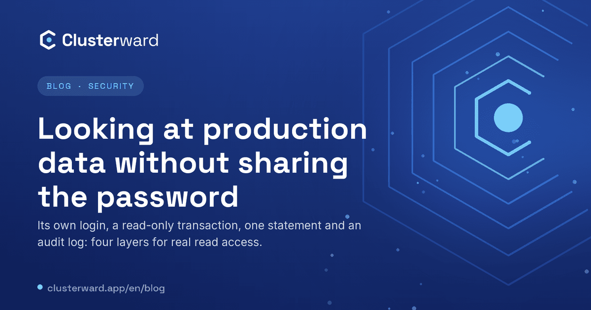 Looking at production data without sharing the password