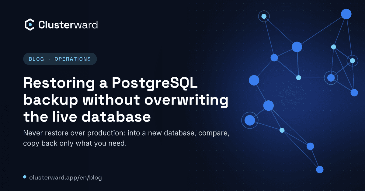 Cover image: Restoring a PostgreSQL backup without overwriting the live database